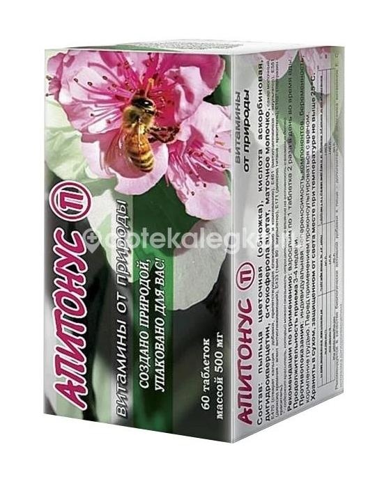 Изображение Апитонус п №60 таб. АПИТОНУС П №60 ТАБ. ПАРАФАРМ