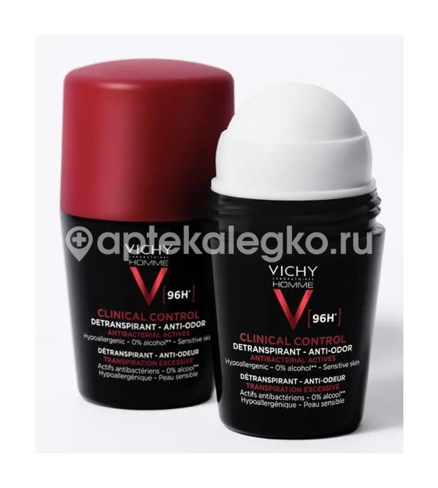 Vichy homme дезодорант-антиперспирант 96ч клиник контрол 50мл Vichy homme дезодорант-антиперспирант 96ч клиник контрол 50мл - 2