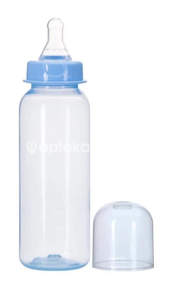 Курносики бутылка 250мл. силиконовая соска 0 + цветной /арт.11130/ Курносики бутылка 250мл. силиконовая соска 0 + цветной /арт.11130/ - 2