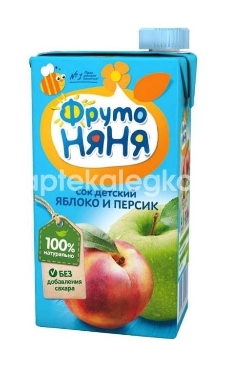 Изображение Фрутоняня нектар (сок) 500мл. яблоко + персик с мякотью без сахара ФРУТОНЯНЯ НЕКТАР (СОК) 500МЛ. ЯБЛОКО + ПЕРСИК С МЯКОТЬЮ БЕЗ САХАРА ПРОГРЕСС МГП ФГУП