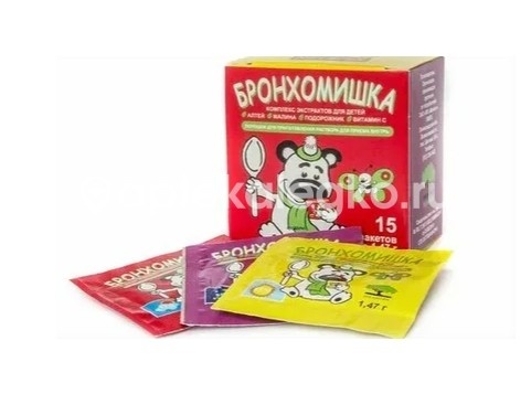 Микстура от кашля сухая 15шт. 1,47г. для детей пакет Микстура от кашля сухая 15шт. 1,47г. для детей пакет - 2