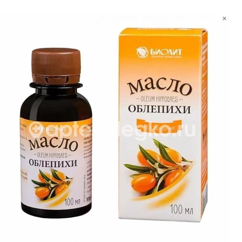 Масло облепиховое 100мл. /биолит/ Масло облепиховое 100мл. /биолит/ - 1