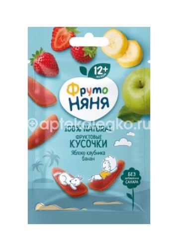 Изображение Фрутоняня фруктовые кусочки яблоко, клубника и банан 15г. Фрутоняня фруктовые кусочки яблоко, клубника и банан 15г. ПРОГРЕСС МГП ФГУП