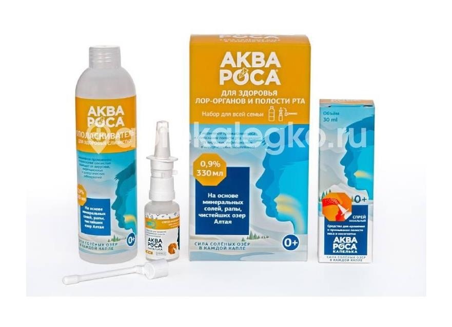 Аквароса спрей для полости рта набор: ополаскиватель 0,9% 300мл. + назальный спрей 30мл. + насадка Аквароса спрей для полости рта набор: ополаскиватель 0,9% 300мл. + назальный спрей 30мл. + насадка - 3
