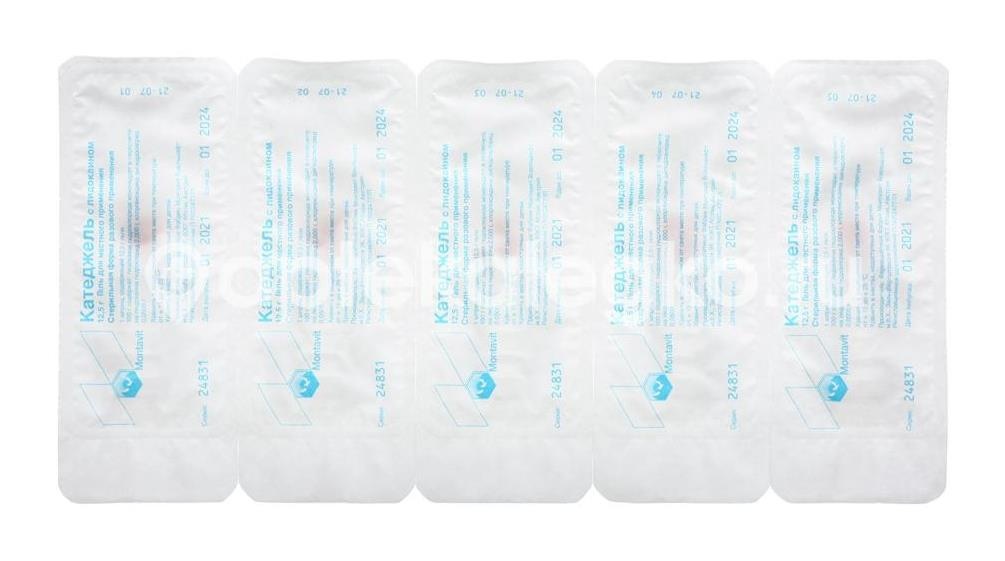 Катеджель с лидокаином 12,5г. №25 гель шприц Катеджель с лидокаином 12,5г. №25 гель шприц - 5