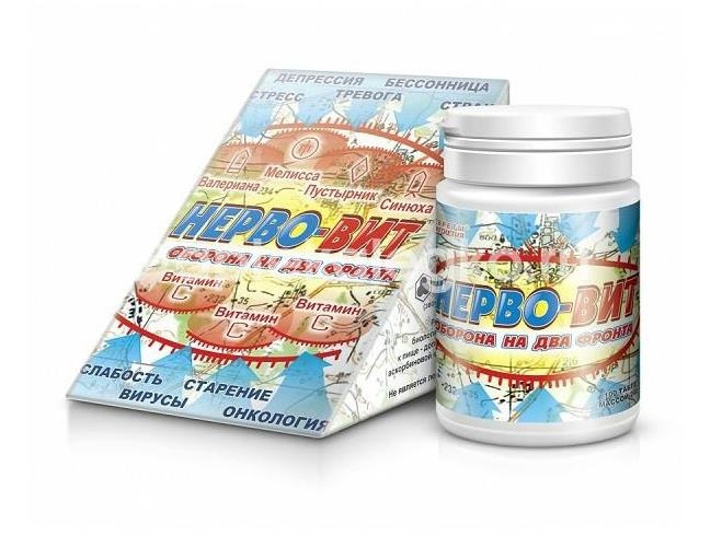 Изображение Нерво - вит №100 таб. НЕРВО - ВИТ №100 ТАБ. ПАРАФАРМ