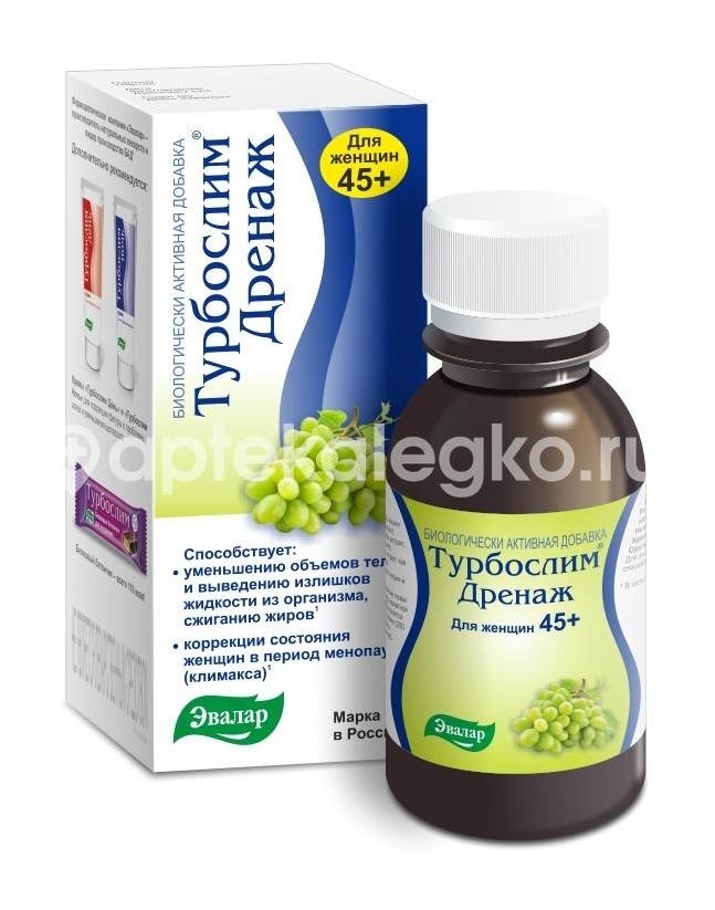 Турбослим дренаж 45 + для женщин 100мл. /эвалар/ Турбослим дренаж 45 + для женщин 100мл. /эвалар/ - 1