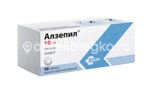 Алзепил 10мг. таблетки покрытые пленочной оболочкой 56 шт. Алзепил 10мг. таблетки покрытые пленочной оболочкой 56 шт. - 3