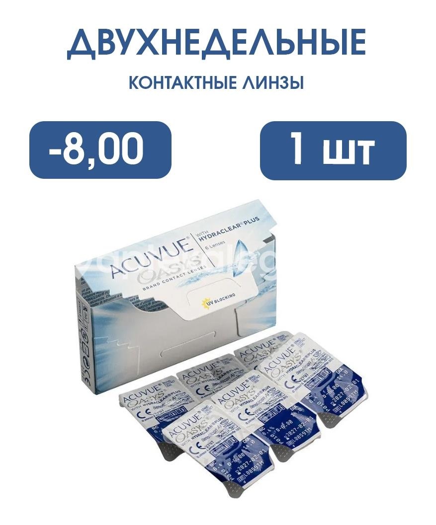 Изображение Контактные линзы acuvue oasys 8,4 -8,00 1шт. Контактные линзы Acuvue Oasys 8,4 -8,00 1шт. JOHNSON & JOHNSON (ДЖОНСОН) J&J