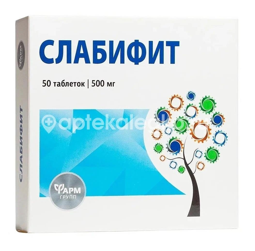 Слабифит 500мг. №50 таб. п/о Слабифит 500мг. №50 таб. п/о - 1