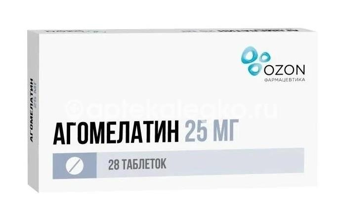 Агомелатин 25мг. 28шт. таблетки покрытые пленочной оболочкой Агомелатин 25мг. 28шт. таблетки покрытые пленочной оболочкой - 1