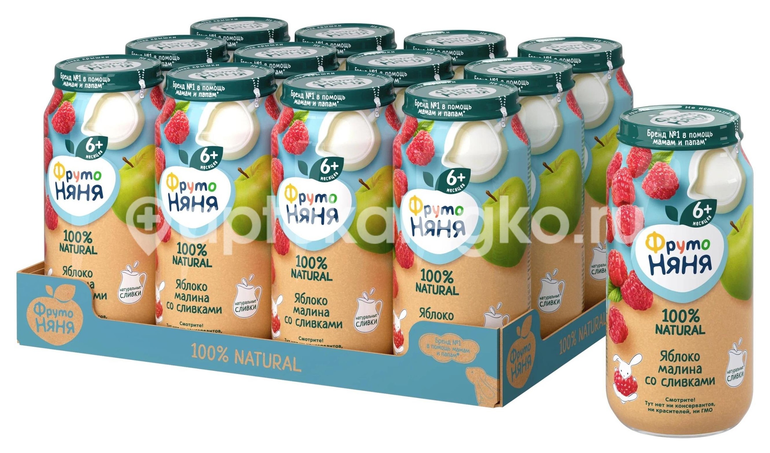 Изображение Фрутоняня десерт 90г. яблоко + клубника + малина 6 + мес. ФРУТОНЯНЯ ДЕСЕРТ 90Г. ЯБЛОКО + КЛУБНИКА + МАЛИНА 6 + МЕС. ПРОГРЕСС МГП ФГУП