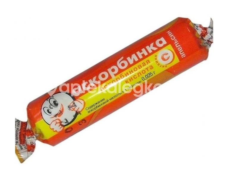 Аскорбинка апельсин  №10 жев.таб. крутка Аскорбинка апельсин  №10 жев.таб. крутка - 1
