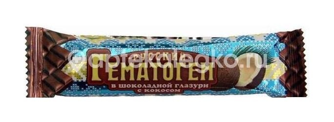 Гематоген русский кокос + шоколад 40г. плитка Гематоген русский кокос + шоколад 40г. плитка - 1