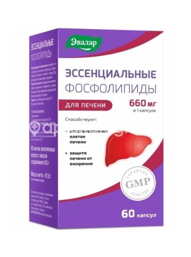 Эссенциальные фосфолипиды 60 шт капсулы./эвалар/ Эссенциальные фосфолипиды 60 шт капсулы./эвалар/ - 1