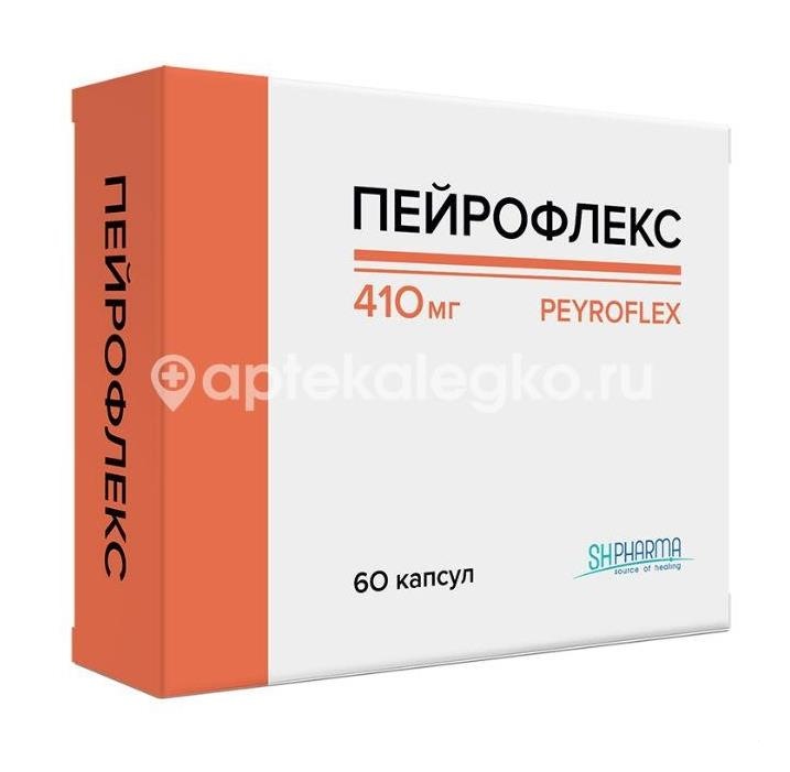 Изображение Sh pharma пейрофлекс 410мг. капсулы 60 шт. SH PHARMA ПЕЙРОФЛЕКС 410МГ. КАПСУЛЫ 60 ШТ. Витамер