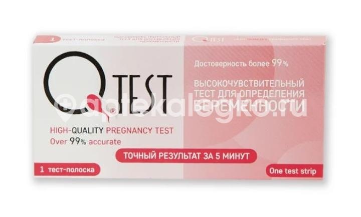 Изображение Qtest тест для определения беременности полоска 1шт. QTEST ТЕСТ ДЛЯ ОПРЕДЕЛЕНИЯ БЕРЕМЕННОСТИ ПОЛОСКА 1ШТ. КОМПАНИЯ КЛЕВЕР