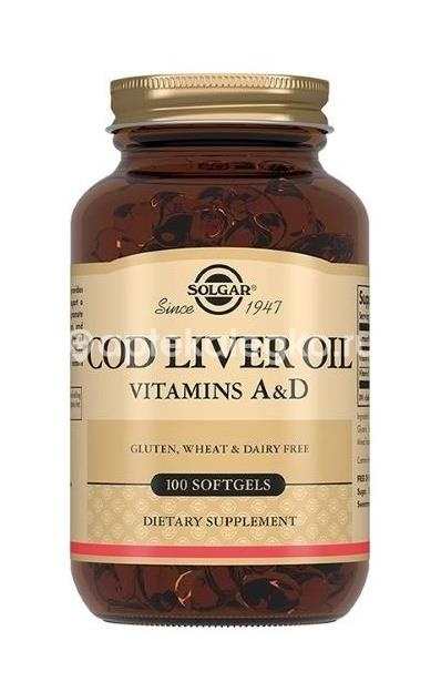 Изображение Солгар жир из печени норвежской трески 100 шт капсулы СОЛГАР ЖИР ИЗ ПЕЧЕНИ НОРВЕЖСКОЙ ТРЕСКИ 100 ШТ КАПСУЛЫ SOLGAR VITAMIN AND HERB