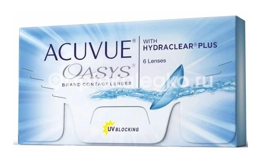 Изображение Контактные линзы acuvue oasys with hydraclear plus 8,4 -1,25 6шт. Контактные линзы Acuvue Oasys with hydraclear plus 8,4 -1,25 6шт. JOHNSON & JOHNSON (ДЖОНСОН)