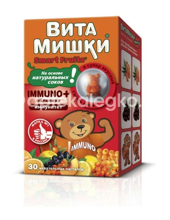 Витамишки иммуно плюс облепиха 2500мг. №30 жев. пастилки Витамишки иммуно плюс облепиха 2500мг. №30 жев. пастилки - 2