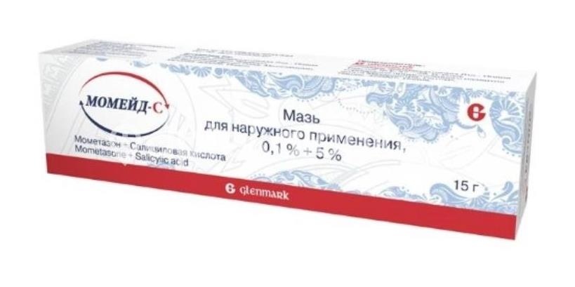Изображение Момейд с 0,1% + 5% 1шт. мазь для наружного применения 15г. Момейд С 0,1% + 5% 1шт. мазь для наружного применения 15г. Гленмарк Фармасьютикалз Лтд