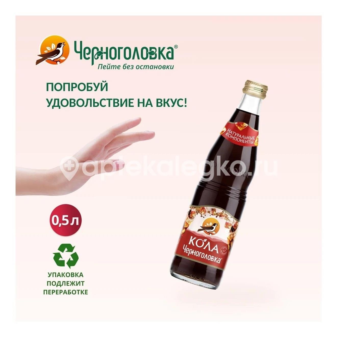 Черноголовка напиток кола 0,5л. стекло Черноголовка напиток кола 0,5л. стекло - 1