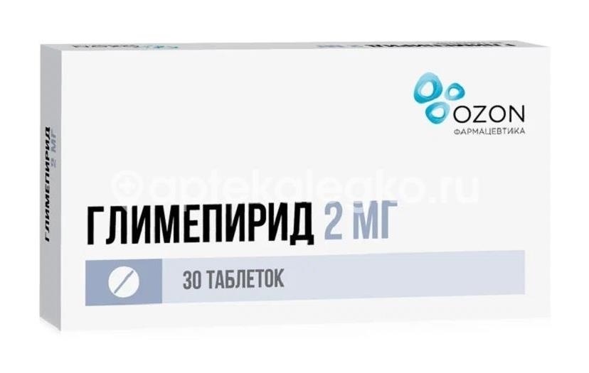 Изображение Глимепирид 3мг. 30шт. таблетки Глимепирид 3мг. 30шт. таблетки ОЗОН ООО