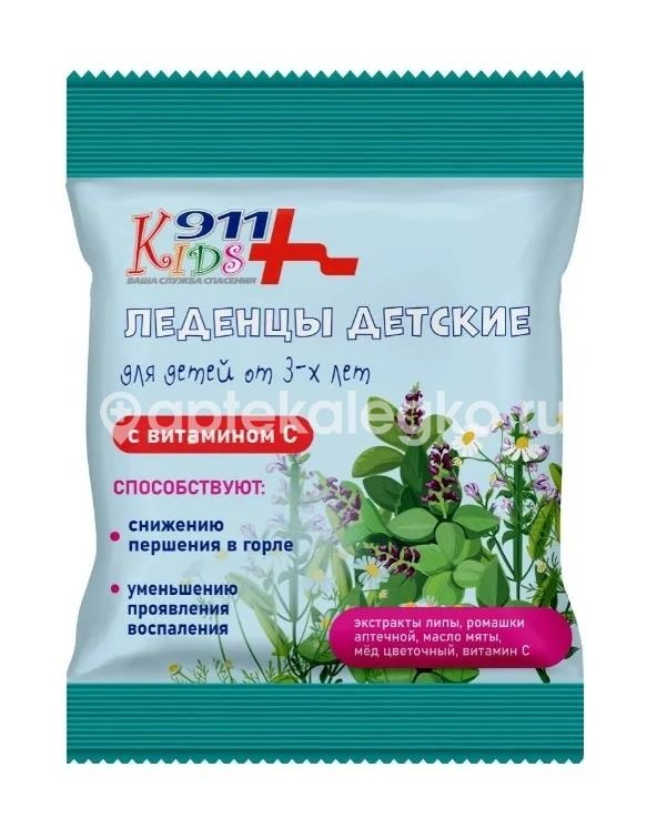 911 леденцы детские липа/ромашка/мед/витамин с 50г. 911 леденцы детские липа/ромашка/мед/витамин с 50г. - 1
