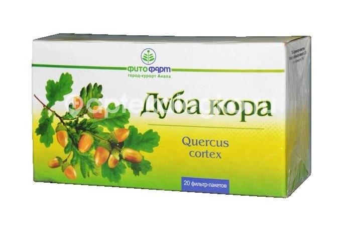 Изображение Дуба кора 20шт. 1,5г. пакет Дуба Кора 20шт. 1,5г. пакет ФИТОФАРМ ООО ПКФ