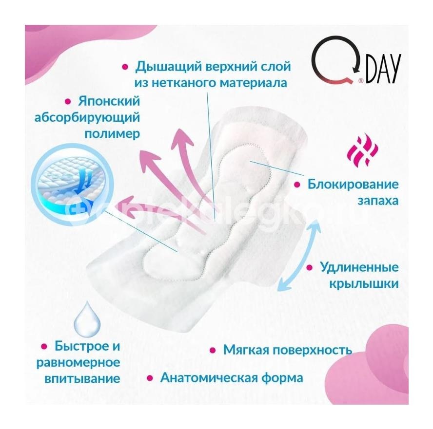 Qday прокладки гигиенические ультратонкие нормал 10 шт. Qday прокладки гигиенические ультратонкие нормал 10 шт. - 2