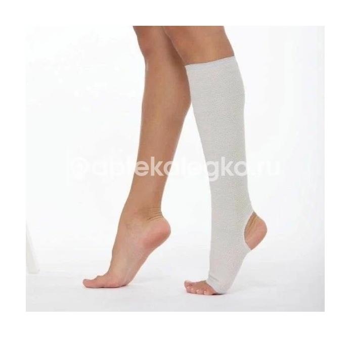 Чулки компрес. до колена 1кл. р.3 закр. мыс. крем. /арт. гм1(п) - к/ Чулки компрес. до колена 1кл. р.3 закр. мыс. крем. /арт. гм1(п) - к/ - 1