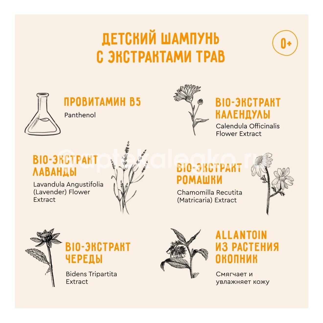 Луня шампунь для счаст. малышей 0 + динозавр 300мл Луня шампунь для счаст. малышей 0 + динозавр 300мл - 1