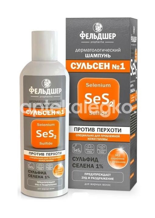 Фельдшер сульсен шампунь дерматологический против перхоти 180мл Фельдшер сульсен шампунь дерматологический против перхоти 180мл - 2