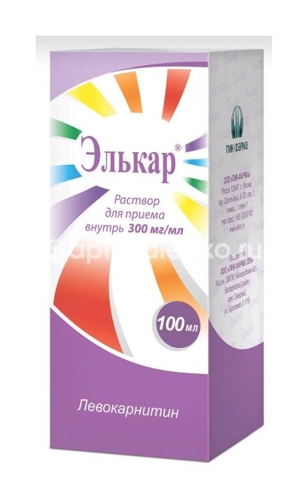 Элькар 30% 1шт. раствор для внутреннего применения 100мл. флакон Элькар 30% 1шт. раствор для внутреннего применения 100мл. флакон - 1