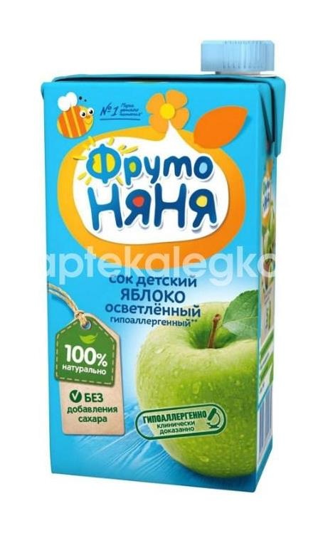 Изображение Фрутоняня нектар (сок) 500мл. яблоко осветленный  без сахара ФРУТОНЯНЯ НЕКТАР (СОК) 500МЛ. ЯБЛОКО ОСВЕТЛЕННЫЙ  БЕЗ САХАРА  ПРОГРЕСС МГП ФГУП