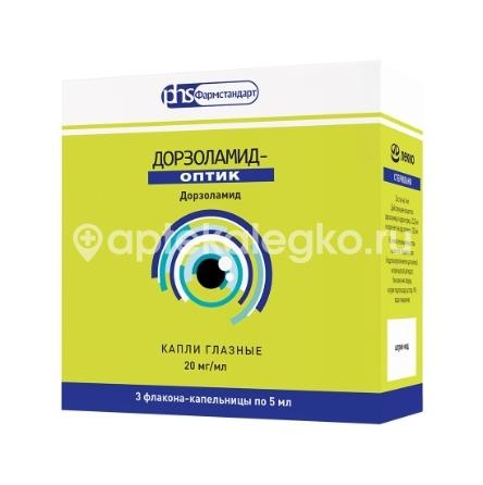 Дорзоламид-оптик 20мг./мл. 3шт. капли глазные для местного применения 5мл Дорзоламид-оптик 20мг./мл. 3шт. капли глазные для местного применения 5мл - 2