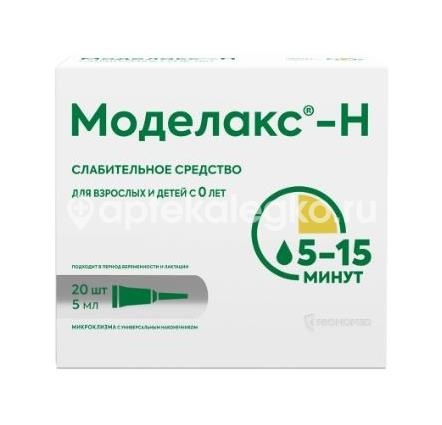 Изображение Моделакс-н 5мл 20шт раствор ректальный МОДЕЛАКС-Н 5МЛ 20шт РАСТВОР РЕКТАЛЬНЫЙ БИОХИМИК