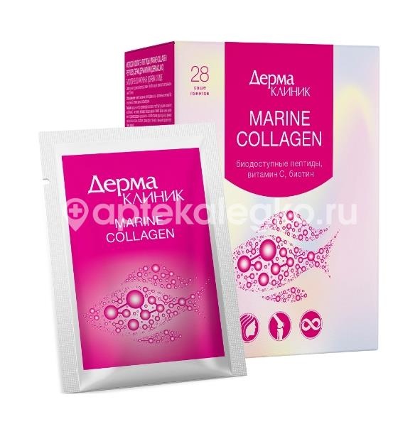 Дермаклиник морской коллаген пептиды порошок 1,6г 28 шт саше Дермаклиник морской коллаген пептиды порошок 1,6г 28 шт саше - 1