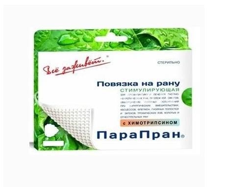 Изображение Повязка парапран с химотрипсином 7,5х10см №30 ПОВЯЗКА ПАРАПРАН С ХИМОТРИПСИНОМ 7,5Х10СМ №30 НОВЫЕ ПЕРЕВЯЗОЧНЫЕ МАТЕРИАЛЫ