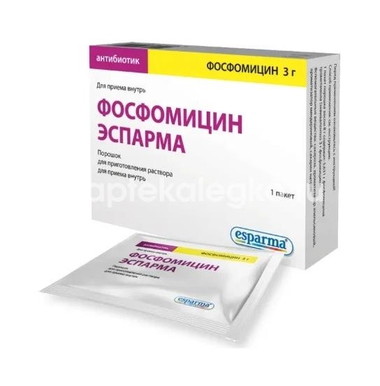 Фосфомицин эспарма 1шт. порошок для приготовления раствора для внутреннего применения 3г. пакет Фосфомицин эспарма 1шт. порошок для приготовления раствора для внутреннего применения 3г. пакет - 2