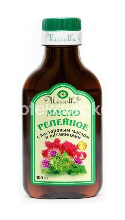 Изображение Мирролла масло репейное с касторовым маслом и витаминами 100мл Мирролла масло репейное с касторовым маслом и витаминами 100мл МИРРА ООО