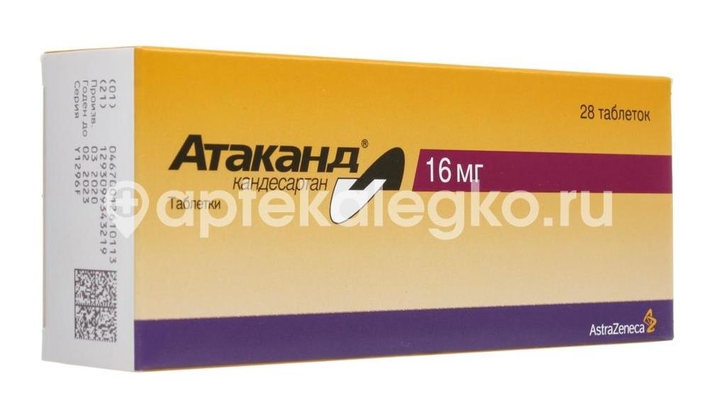 Атаканд 16мг. 28шт. таблетки Атаканд 16мг. 28шт. таблетки - 2
