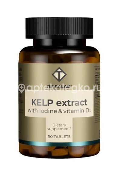 Tetralab kelp экстракт бурых водорослей с витамином д3 90 шт таблетки Tetralab kelp экстракт бурых водорослей с витамином д3 90 шт таблетки - 1