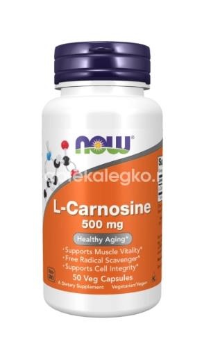 Изображение Нау фудс l-карнозин 50 шт капсулы НАУ ФУДС L-КАРНОЗИН 50 ШТ КАПСУЛЫ Now Foods