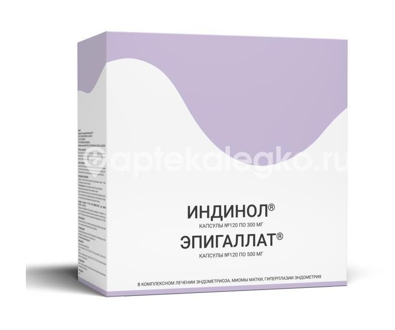 Индинол №120 капс. + эпигаллат №120 капс. (№240) Индинол №120 капс. + эпигаллат №120 капс. (№240) - 1