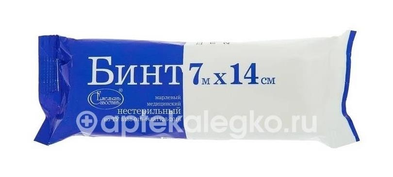 Емельян савостин бинт нетканая стерильный 7мх14см и/у Емельян савостин бинт нетканая стерильный 7мх14см и/у - 1