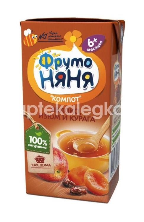 Изображение Фрутоняня 200мл. компот яблоко + изюм + курага 6 + мес. ФРУТОНЯНЯ 200МЛ. КОМПОТ ЯБЛОКО + ИЗЮМ + КУРАГА 6 + МЕС. ПРОГРЕСС МГП ФГУП