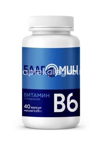 Благомин витамин в6 (пиридоксин) 40 шт капсулы Благомин витамин в6 (пиридоксин) 40 шт капсулы - 1