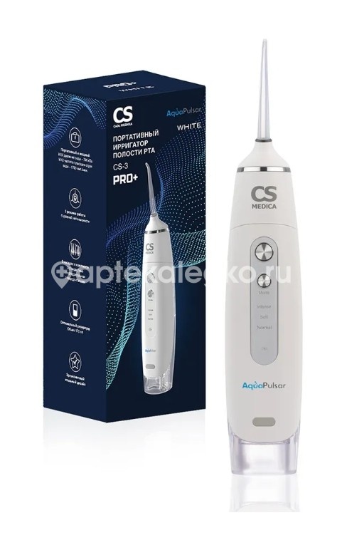Сиэс медика портативный ирригатор полости рта cs medica aquapulsar cs - 3 pro + white (белый) Сиэс медика портативный ирригатор полости рта cs medica aquapulsar cs - 3 pro + white (белый) - 1