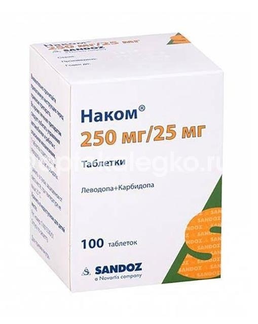 Изображение Наком 250мг. + 25мг. 100шт. таблетки Наком 250мг. + 25мг. 100шт. таблетки Лек Д.Д. (LEK D.D. )